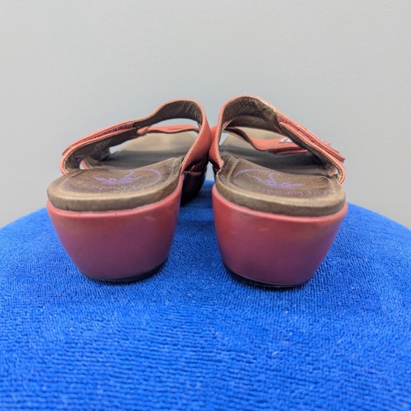 Dansko Dixie Women's Coral Leather Slide Wedge Artsy Boho Sandals EU 40 - Picture 6 of 7